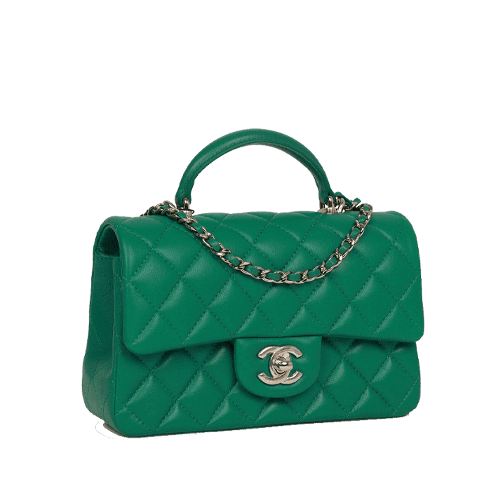 Chanel Emerald Green Top Handle Mini Bag
