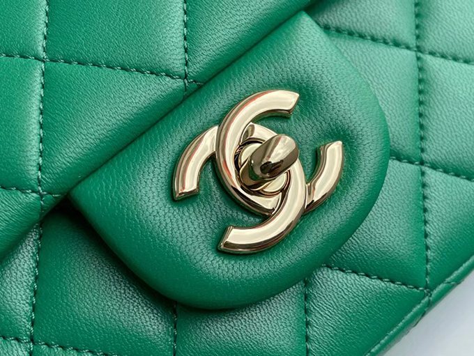 Chanel Emerald Green Top Handle Mini Bag - Imagem 9