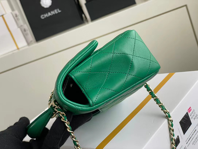 Chanel Emerald Green Top Handle Mini Bag - Imagem 8