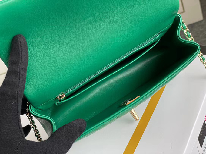 Chanel Emerald Green Top Handle Mini Bag - Imagem 7