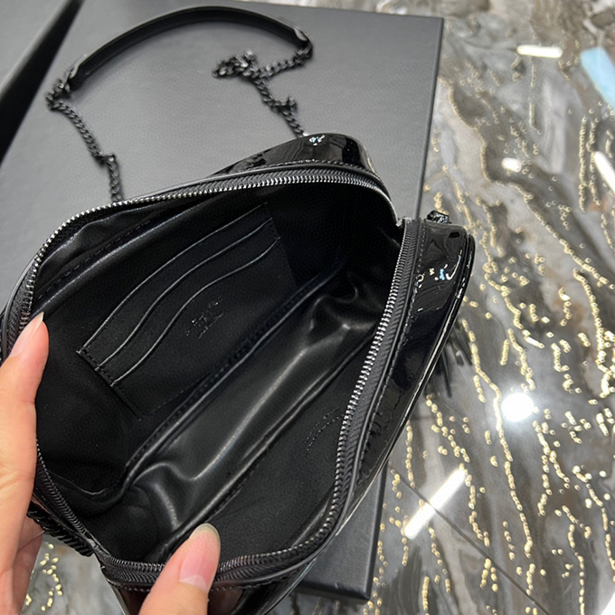 YSL Loulou Camera Bag Black Patent - Imagem 6