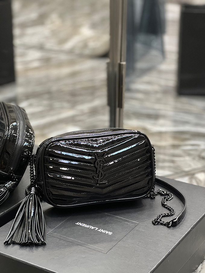 YSL Loulou Camera Bag Black Patent - Imagem 2