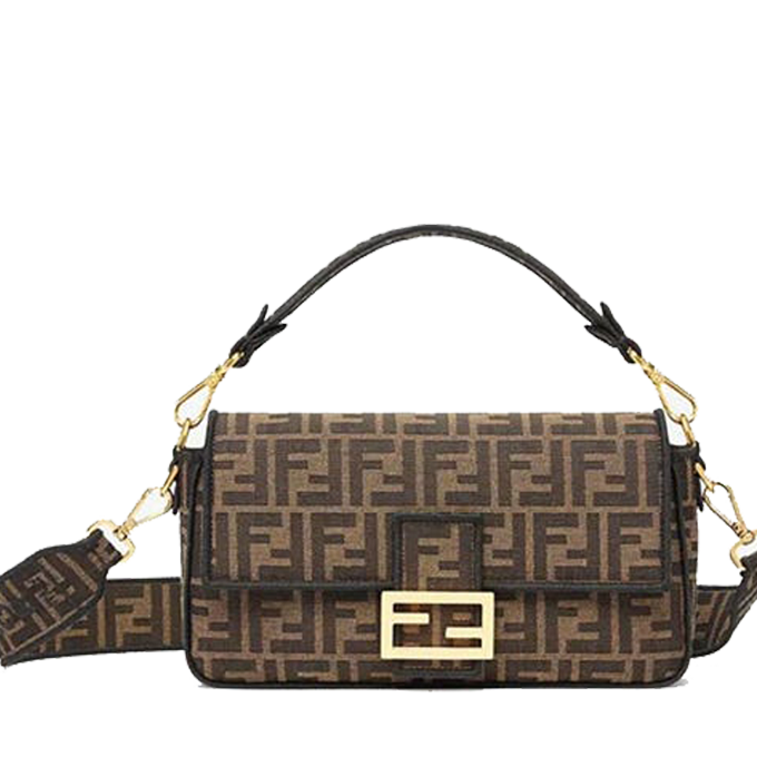 Fendi Baguette Brown Fabric