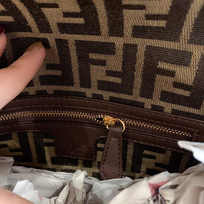 Fendi Baguette Brown Fabric - Imagem 5