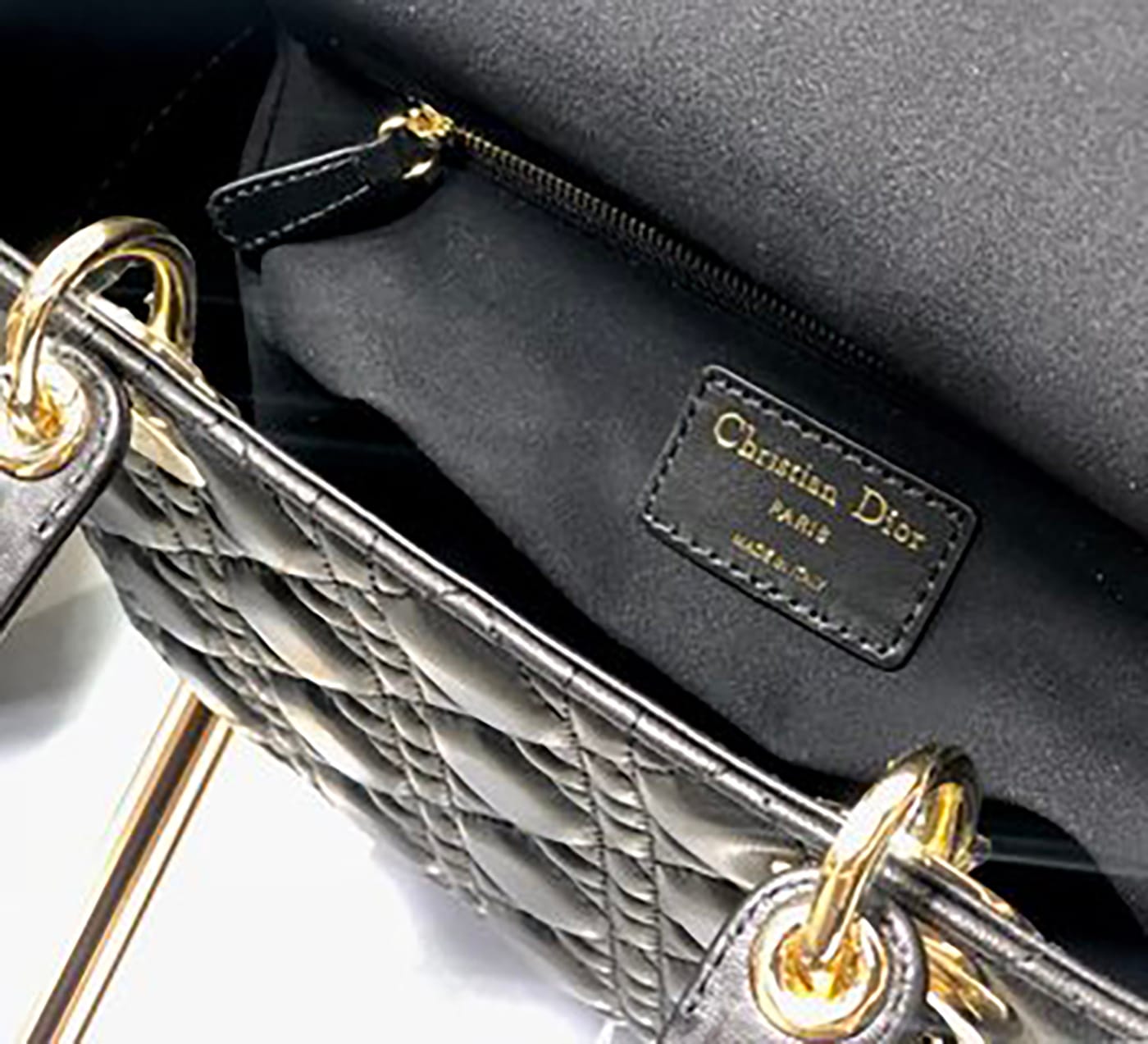 Medium Lady Dior Soft Leather Bag - Imagem 8