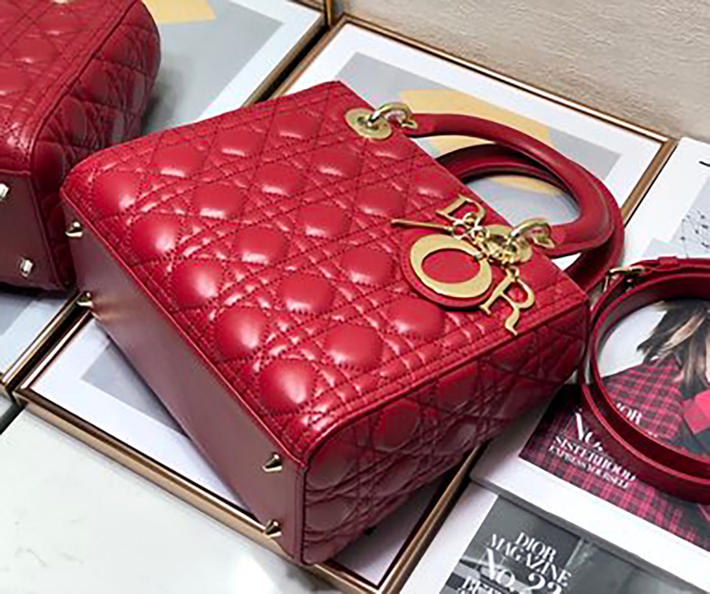 Medium Lady Dior Soft Leather Bag - Imagem 13