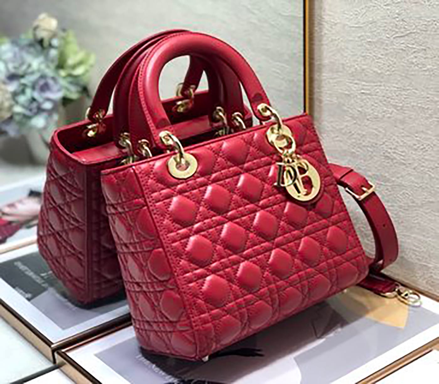 Medium Lady Dior Soft Leather Bag - Imagem 15