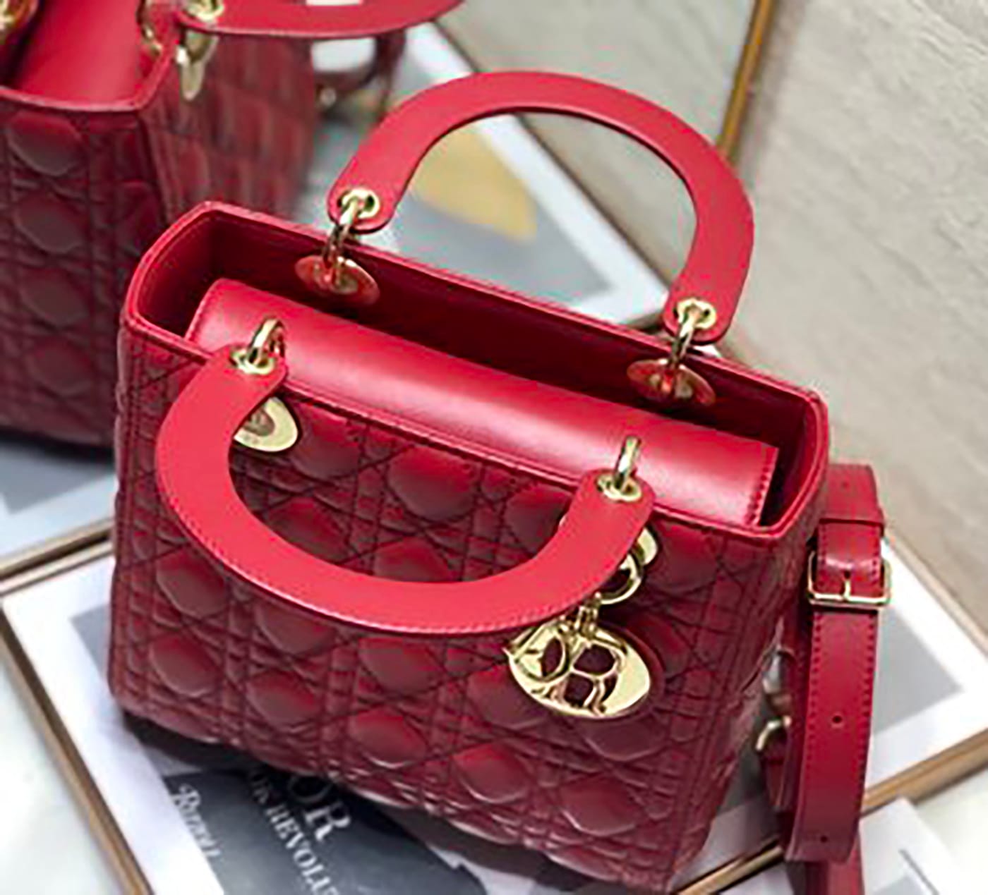 Medium Lady Dior Soft Leather Bag - Imagem 19